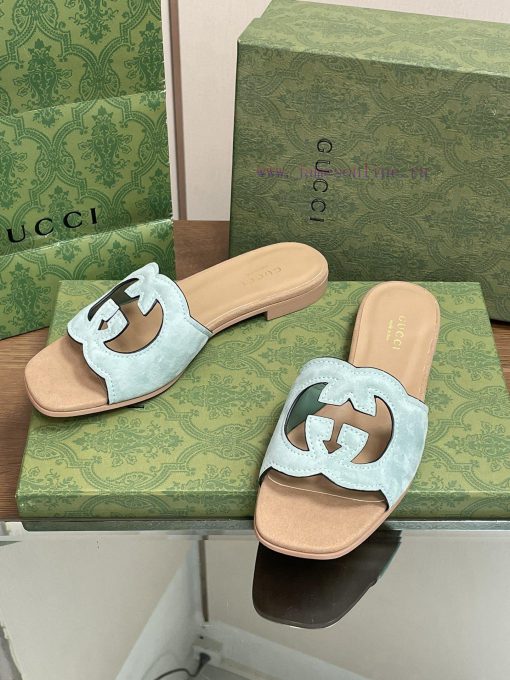 2024 Summer New Collection in Stock, Gucci High Quality Slippers Double G Hollow Oil Edge Cr36on9pqx - Image 7