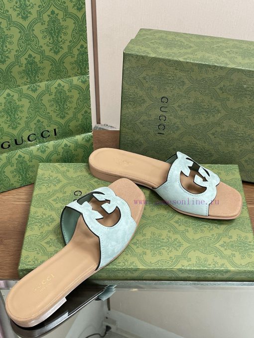 2024 Summer New Collection in Stock, Gucci High Quality Slippers Double G Hollow Oil Edge Cr36on9pqx - Image 8