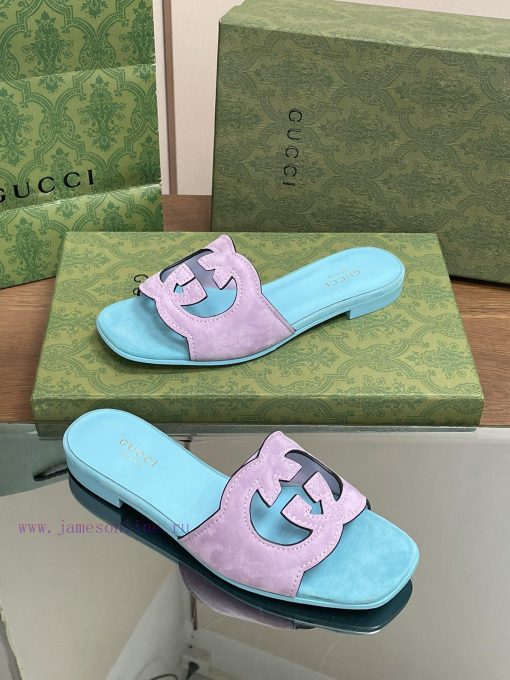 2024 Summer New Collection in Stock, Gucci High Quality Slippers Double G Hollow Oil Edge Crxumdz2u7 - Image 3