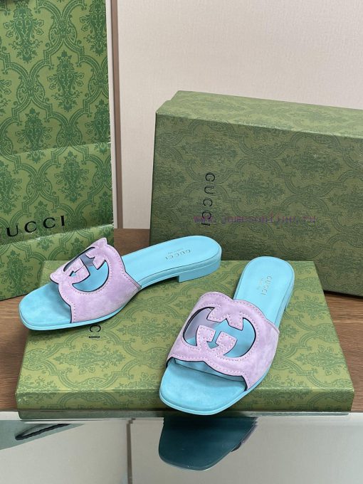2024 Summer New Collection in Stock, Gucci High Quality Slippers Double G Hollow Oil Edge Crxumdz2u7 - Image 4