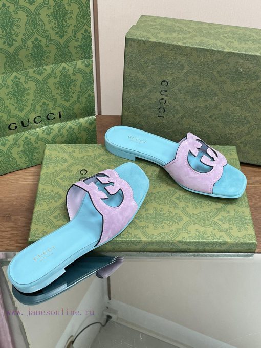 2024 Summer New Collection in Stock, Gucci High Quality Slippers Double G Hollow Oil Edge Crxumdz2u7 - Image 5