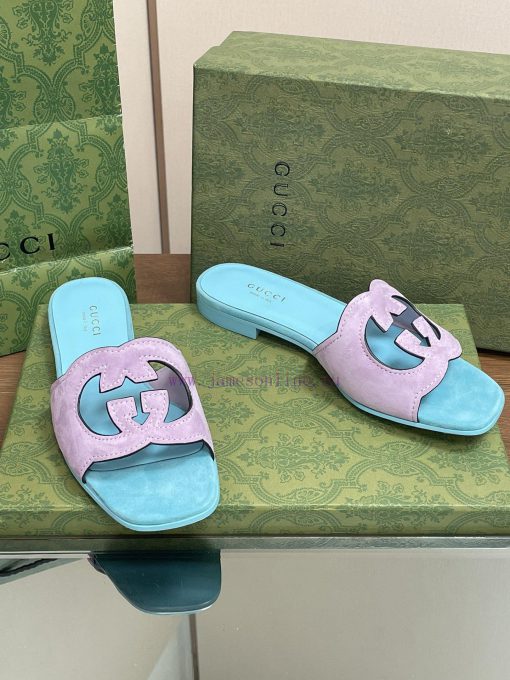 2024 Summer New Collection in Stock, Gucci High Quality Slippers Double G Hollow Oil Edge Crxumdz2u7 - Image 8