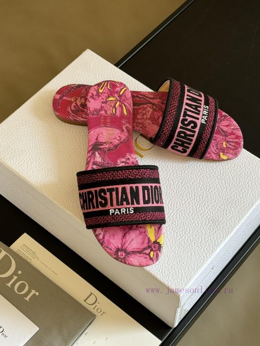 Dior ss24 new arrival～CD Home Classic Embroidered Slippers Classic Colors+24 New ColorsExquipt9asi6v - Image 4