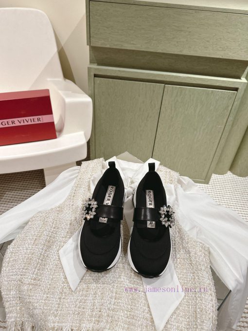 | ²⁰²4 𝐬𝐬  🤍🤎𝐑𝐨𝐠𝐞𝐫 𝐕𝐢𝐯𝐢𝐞𝐫  Roger Vivian Viv 'Run diamond buckle fabric sports shoes are a mrljgo6xi - Image 2