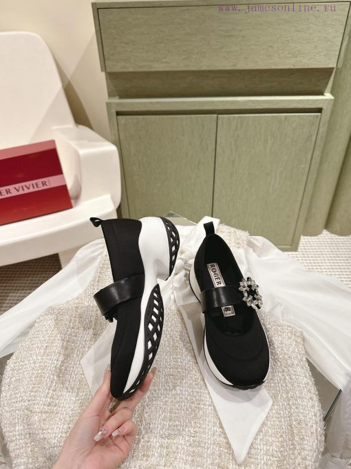 | ²⁰²4 𝐬𝐬  🤍🤎𝐑𝐨𝐠𝐞𝐫 𝐕𝐢𝐯𝐢𝐞𝐫  Roger Vivian Viv 'Run diamond buckle fabric sports shoes are a mrljgo6xi - Image 3