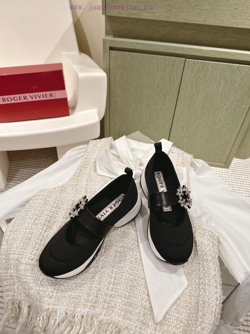 | ²⁰²4 𝐬𝐬  🤍🤎𝐑𝐨𝐠𝐞𝐫 𝐕𝐢𝐯𝐢𝐞𝐫  Roger Vivian Viv 'Run diamond buckle fabric sports shoes are a mrljgo6xi - Image 4