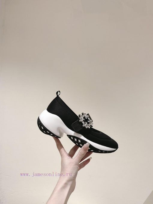 | ²⁰²4 𝐬𝐬  🤍🤎𝐑𝐨𝐠𝐞𝐫 𝐕𝐢𝐯𝐢𝐞𝐫  Roger Vivian Viv 'Run diamond buckle fabric sports shoes are a mrljgo6xi - Image 9