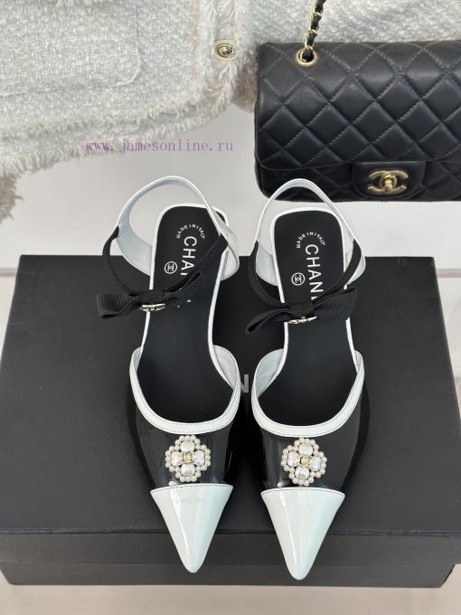 Chanel | Chanel 24C New Product ClassicDouble C Clover Pearl Sandals and Slippers SeriesThe vu2p5u07 - Image 5