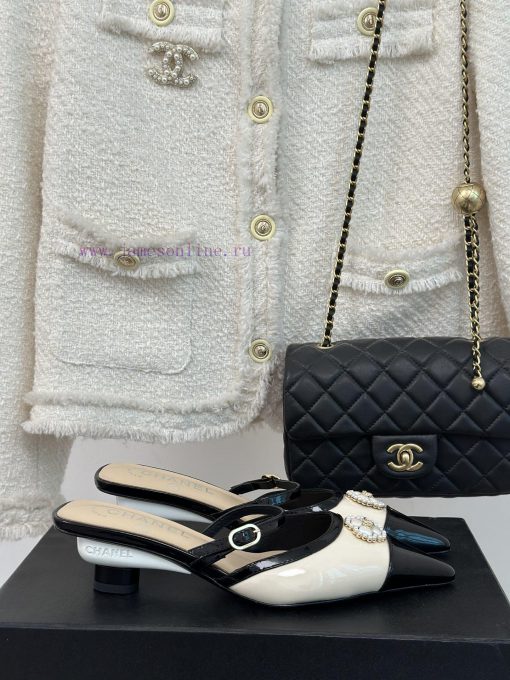 Chanel | Chanel 24C New Product ClassicDouble C Clover Pearl Sandals and Slippers SeriesThe 096339os - Image 2
