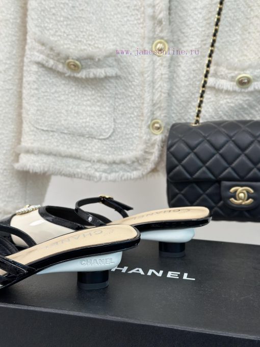 Chanel | Chanel 24C New Product ClassicDouble C Clover Pearl Sandals and Slippers SeriesThe 096339os - Image 7