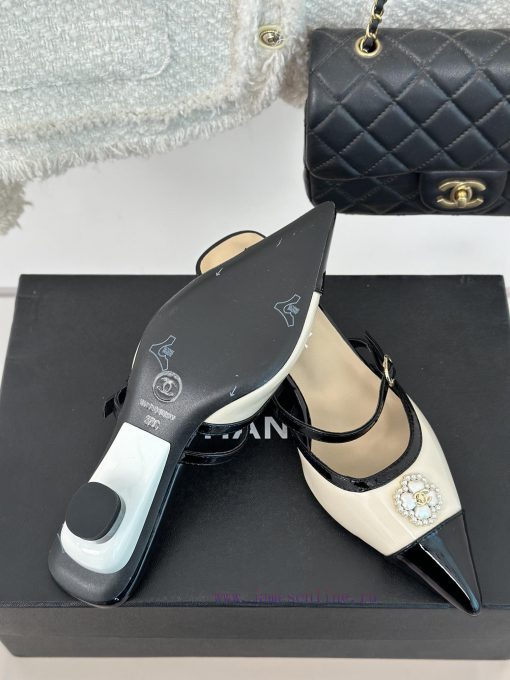 Chanel | Chanel 24C New Product ClassicDouble C Clover Pearl Sandals and Slippers SeriesThe 096339os - Image 10