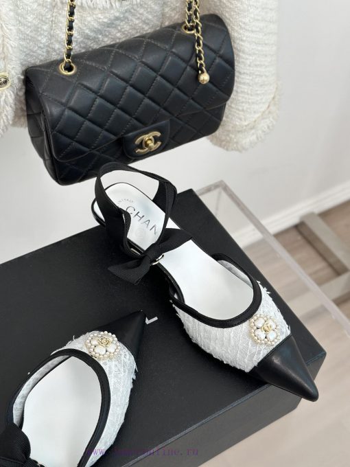 Chanel | Chanel 24C New Product ClassicDouble C Clover Pearl Sandals and Slippers SeriesThe u6f9v1pp - Image 6