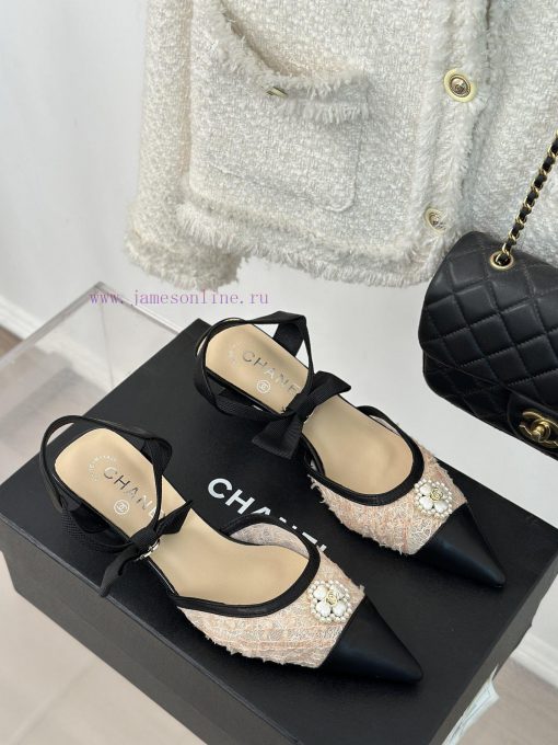 Chanel | Chanel 24C New Product ClassicDouble C Clover Pearl Sandals and Slippers SeriesThe zkapsbix - Image 4