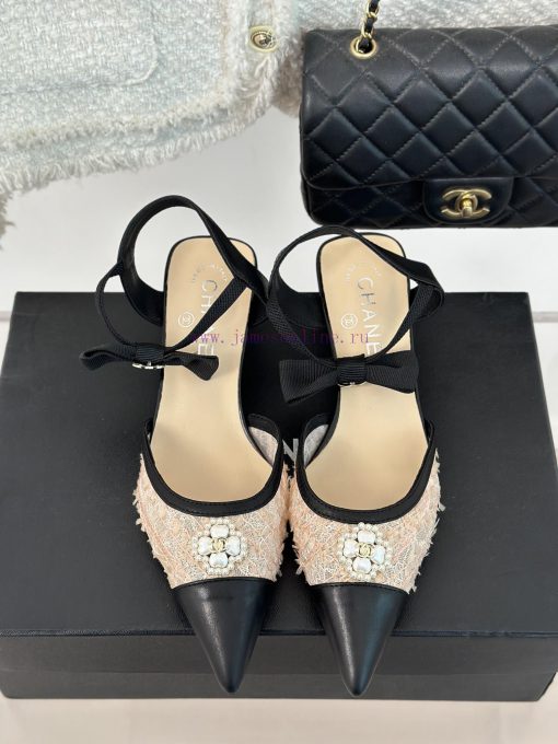 Chanel | Chanel 24C New Product ClassicDouble C Clover Pearl Sandals and Slippers SeriesThe zkapsbix - Image 5