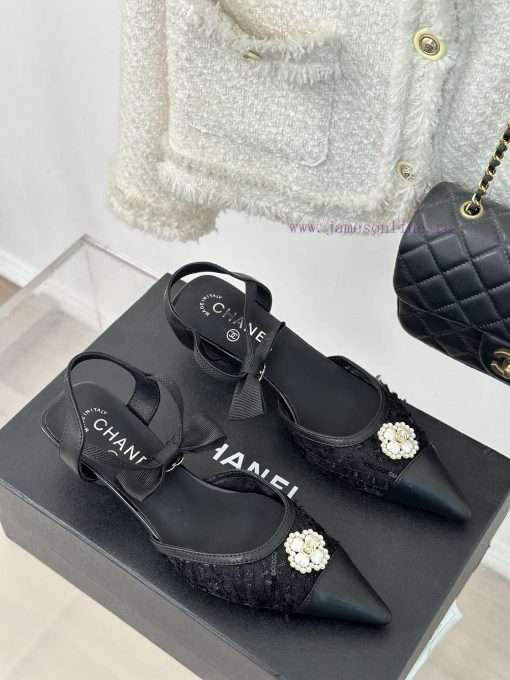 Chanel | Chanel 24C New Product ClassicDouble C Clover Pearl Sandals and Slippers SeriesThe 1bt83cj4 - Image 4