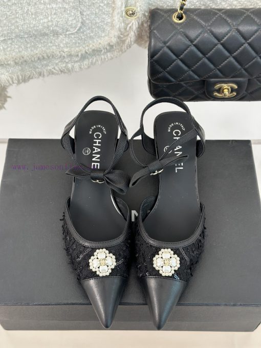Chanel | Chanel 24C New Product ClassicDouble C Clover Pearl Sandals and Slippers SeriesThe 1bt83cj4 - Image 5