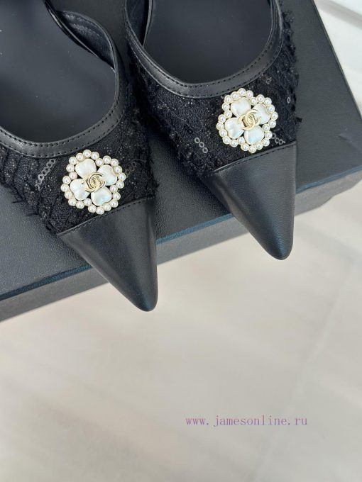 Chanel | Chanel 24C New Product ClassicDouble C Clover Pearl Sandals and Slippers SeriesThe 1bt83cj4 - Image 8