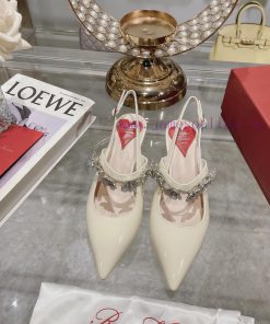 𝐑𝐨𝐠𝐞𝐫𝐕𝐢𝐯𝐢 * 2024 Spring/Summer New Women's Shoes Virgule Diamond Buckle Lacquered Leather Rea92sotwb
