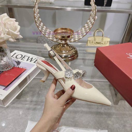𝐑𝐨𝐠𝐞𝐫𝐕𝐢𝐯𝐢 * 2024 Spring/Summer New Women's Shoes Virgule Diamond Buckle Lacquered Leather Rea92sotwb - Image 4