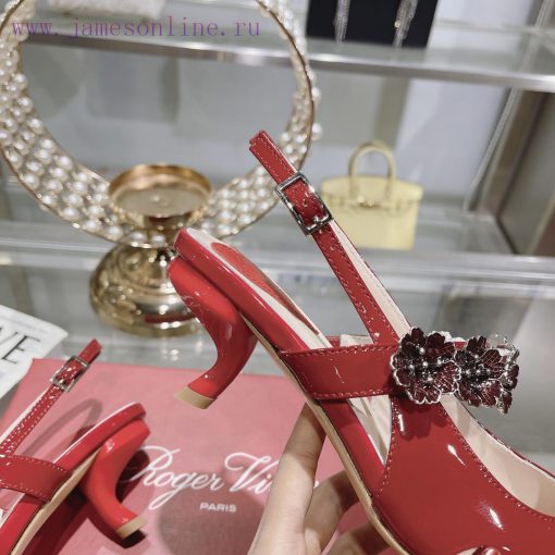 𝐑𝐨𝐠𝐞𝐫𝐕𝐢𝐯𝐢 * 2024 Spring/Summer New Women's Shoes Virgule Diamond Buckle Lacquered Leather Req77pcrak - Image 8