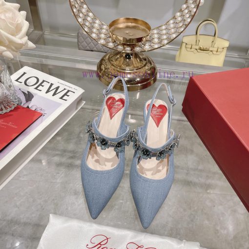 𝐑𝐨𝐠𝐞𝐫𝐕𝐢𝐯𝐢 * 2024 Spring/Summer New Women's Shoes Virgule Diamond Buckle Lacquered Leather Re7c9dm2m8