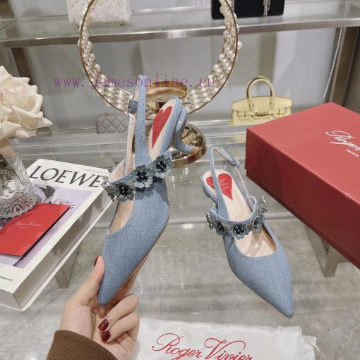 𝐑𝐨𝐠𝐞𝐫𝐕𝐢𝐯𝐢 * 2024 Spring/Summer New Women's Shoes Virgule Diamond Buckle Lacquered Leather Re7c9dm2m8 - Image 3