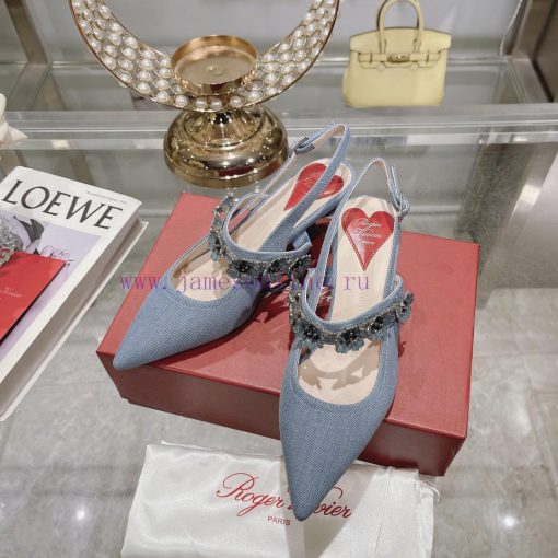 𝐑𝐨𝐠𝐞𝐫𝐕𝐢𝐯𝐢 * 2024 Spring/Summer New Women's Shoes Virgule Diamond Buckle Lacquered Leather Re7c9dm2m8 - Image 5