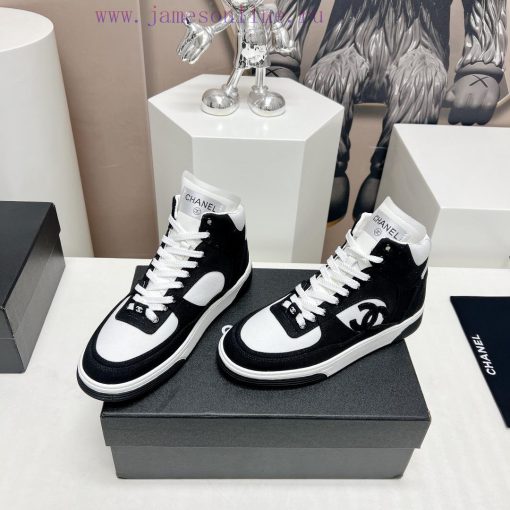 Top Fabric "Chanel C Home 2024 vs Spring/Summer Hot Canvas Leisure SeriesHigh top color bloc0m8bhaa6 - Image 4