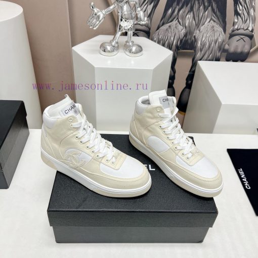 Top Fabric "Chanel C Home 2024 vs Spring/Summer Hot Canvas Leisure SeriesHigh top color bloc760j4zet - Image 3