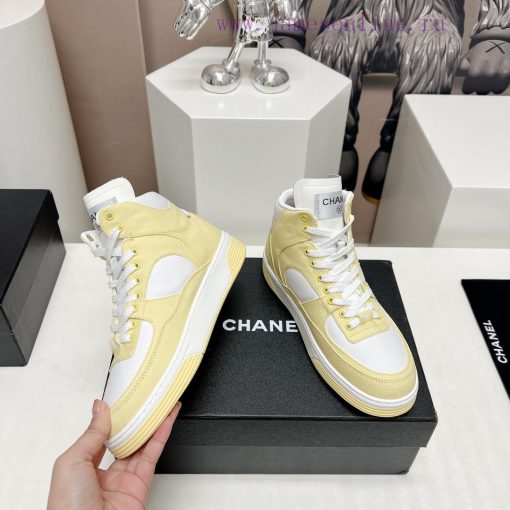 Top Fabric "Chanel C Home 2024 vs Spring/Summer Hot Canvas Leisure SeriesHigh top color bloc2l7p19iy - Image 5