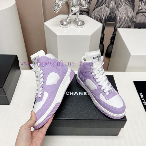 Top Fabric "Chanel C Home 2024 vs Spring/Summer Hot Canvas Leisure SeriesHigh top color blocl16c36zp - Image 5