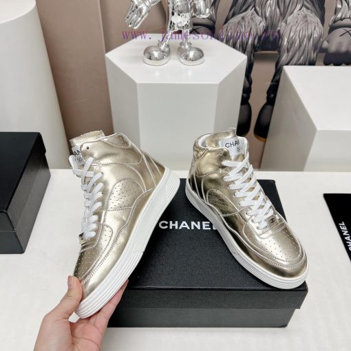 Leather Mask 'Top'Chanel C Home 2024 vs Spring/Summer Hot Canvas Leisure SeriesHigh top colo3l2zw7rx - Image 5