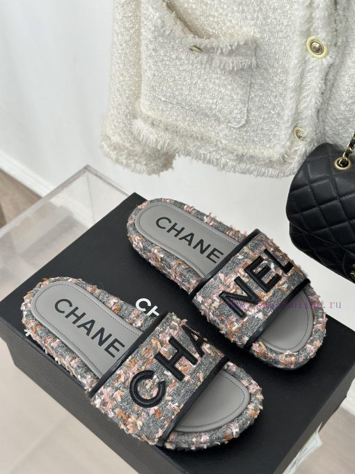 Chanel | Chanel 23p New Large Letter Lazy SlippersIn summer, it is necessary for everyone to3m1kk0dy - Image 4