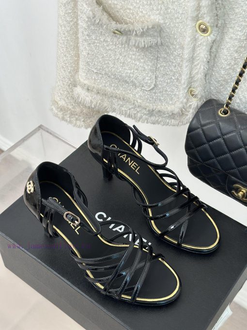 Chanel | Chanel 24C New Product ClassicDouble C high-heeled sandals seriesThe shoe upper is gu4zpqub - Image 4