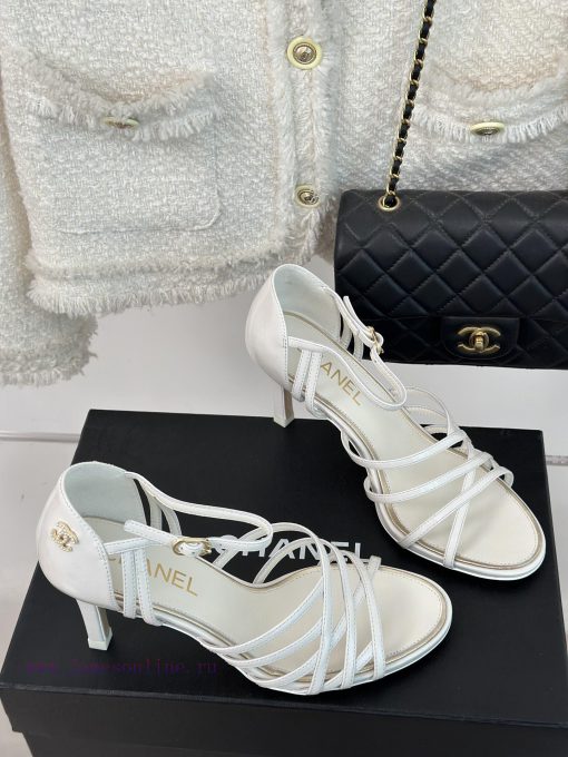 Chanel | Chanel 24C New Product ClassicDouble C high-heeled sandals seriesThe shoe upper is t5nspq37 - Image 4