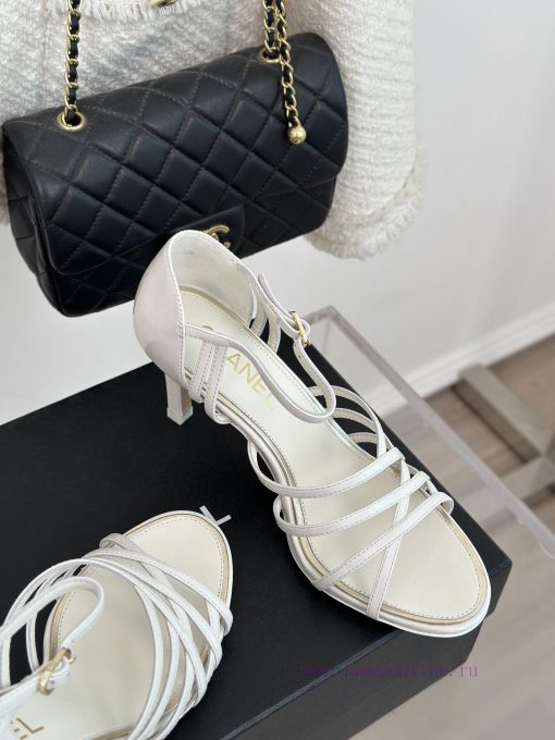 Chanel | Chanel 24C New Product ClassicDouble C high-heeled sandals seriesThe shoe upper is t5nspq37 - Image 6
