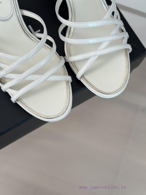 Chanel | Chanel 24C New Product ClassicDouble C high-heeled sandals seriesThe shoe upper is t5nspq37 - Image 8