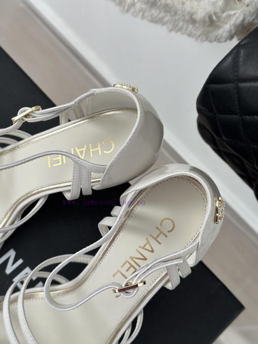 Chanel | Chanel 24C New Product ClassicDouble C high-heeled sandals seriesThe shoe upper is t5nspq37 - Image 9