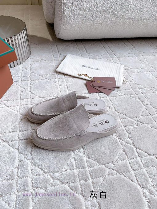 Loro Pian * LP's timeless classic men's half slippers are simple, fashionable, and have a su5o05g3hw - Image 4