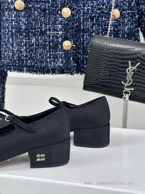 MIU MIU Classic Coarse Heel Mary Jane Single Shoe SeriesFull of girlish heart, the style desyvp21mio - Image 7
