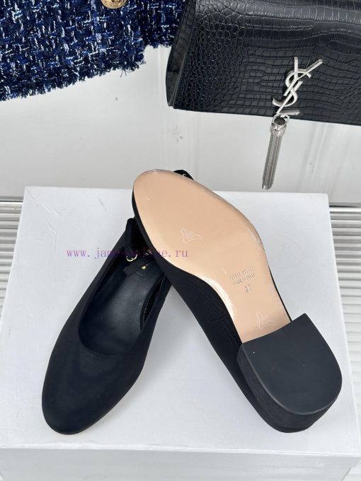 MIU MIU Classic Coarse Heel Mary Jane Single Shoe SeriesFull of girlish heart, the style desyvp21mio - Image 10