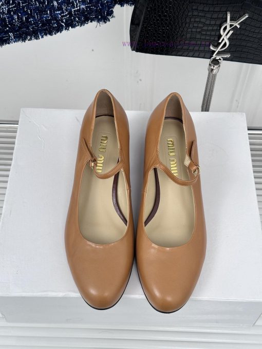 MIU MIU Classic Coarse Heel Mary Jane Single Shoe SeriesFull of girlish heart, the style des63mokrd4 - Image 5