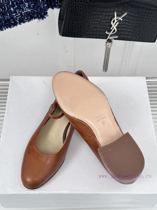 MIU MIU Classic Coarse Heel Mary Jane Single Shoe SeriesFull of girlish heart, the style desaxzkbtii - Image 10