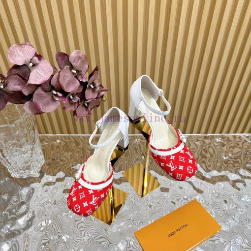 New LV Donkey Brand 2024 Early Spring New Top Original Developed Vintage Art High Heel Sandamwy2k0nt - Image 2