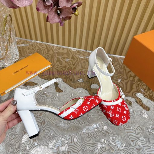New LV Donkey Brand 2024 Early Spring New Top Original Developed Vintage Art High Heel Sandamwy2k0nt - Image 8