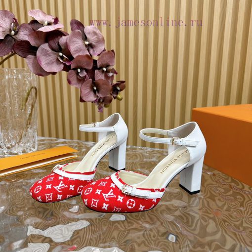 New LV Donkey Brand 2024 Early Spring New Top Original Developed Vintage Art High Heel Sandamwy2k0nt - Image 10