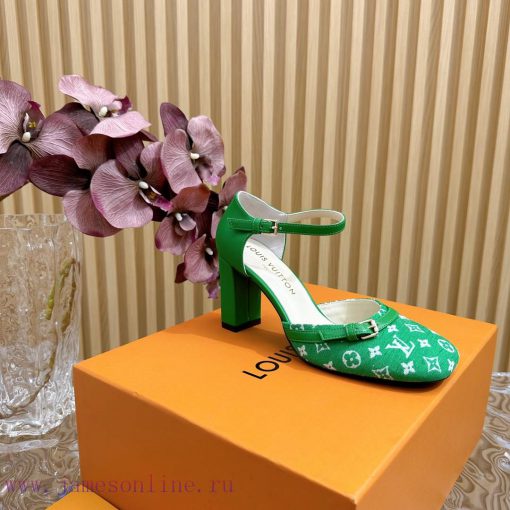 New LV Donkey Brand 2024 Early Spring New Top Original Developed Vintage Art High Heel Sanda6ocemur1 - Image 6