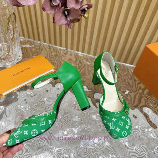New LV Donkey Brand 2024 Early Spring New Top Original Developed Vintage Art High Heel Sanda6ocemur1 - Image 7