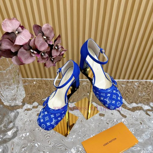 New LV Donkey Brand 2024 Early Spring New Top Original Developed Vintage Art High Heel Sanda582gn0hr