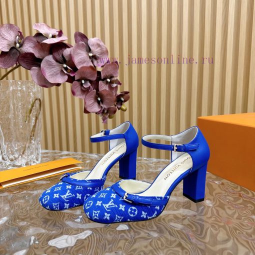 New LV Donkey Brand 2024 Early Spring New Top Original Developed Vintage Art High Heel Sanda582gn0hr - Image 10